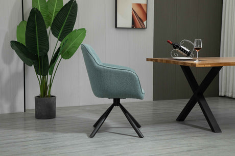 SIAN Armlehnstuhl  180° drehbar, Türkis- 63x61x88