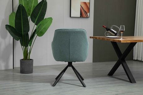 SIAN Armlehnstuhl  180° drehbar, Türkis- 63x61x88