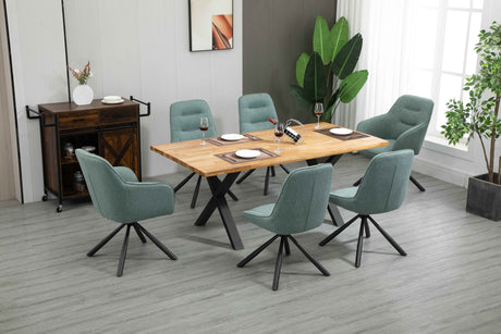 SIAN Armlehnstuhl  180° drehbar, Türkis- 63x61x88