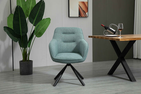 SIAN Armlehnstuhl  180° drehbar, Türkis- 63x61x88