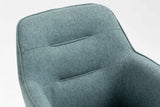 SIAN Armlehnstuhl  180° drehbar, Türkis- 63x61x88