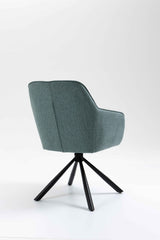 SIAN Armlehnstuhl  180° drehbar, Türkis- 63x61x88