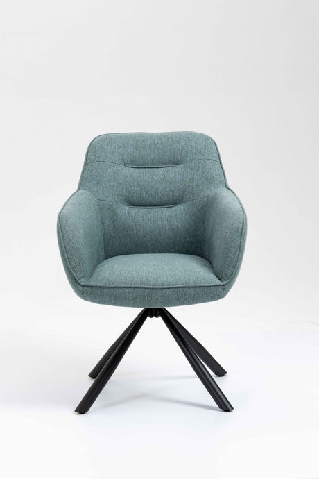 SIAN Armlehnstuhl  180° drehbar, Türkis- 63x61x88
