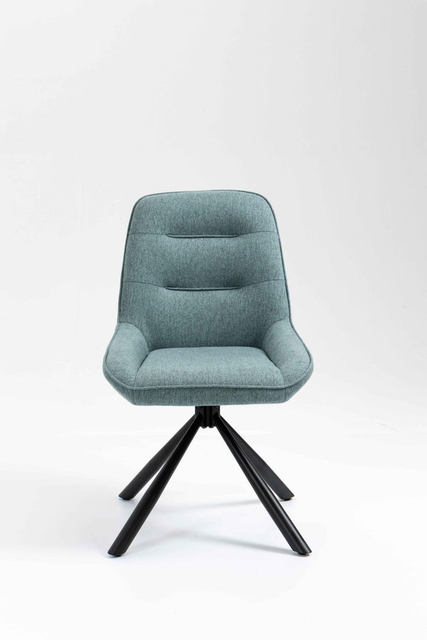 SIAN Stuhl 180° drehbar, Türkis- 63x61x88cm