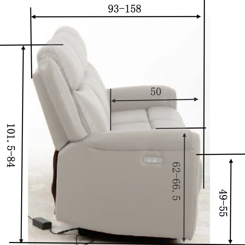 Simon Sofa  2-sitzer Relax Motor Beige