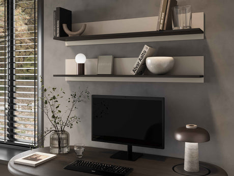 NUVOLA+ Kommode S7, Kaschmir + Schwarz mit LED