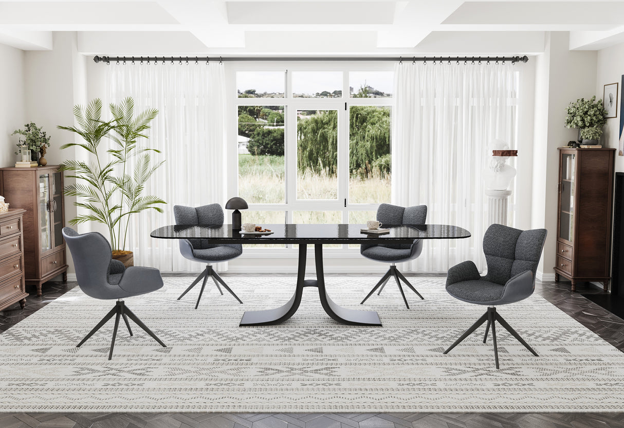 Stuhl Tiago Dreh- Stuhl Grau mit 360°-Funktion