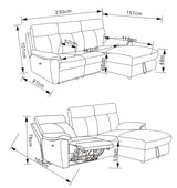 Savino Ecksofa Liegefunktion +Stauraum