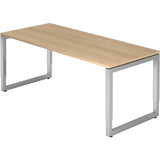 Höhenverstellbar Schreibtisch Rechteckig Eiche Eiche Wange 1.800 (B) x 800 (T) x 850 (H) mm Spanplatte, Stahl Red Line