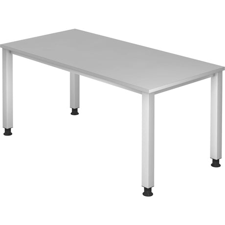 Q Serie Höhenverstellbar Schreibtisch grau Rechteckig 4 Füsse 1.600 (B) x 685 (H) mm Holz Red Line