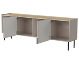 Sideboard VELINO 200×70×40 cm – Kaschmir matt & Eiche