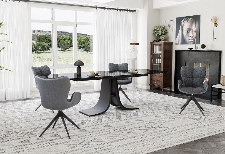 Stuhl Tiago Dreh- Stuhl Grau mit 360°-Funktion