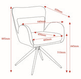 Armlehnstuhl Adrian 180°  Beige