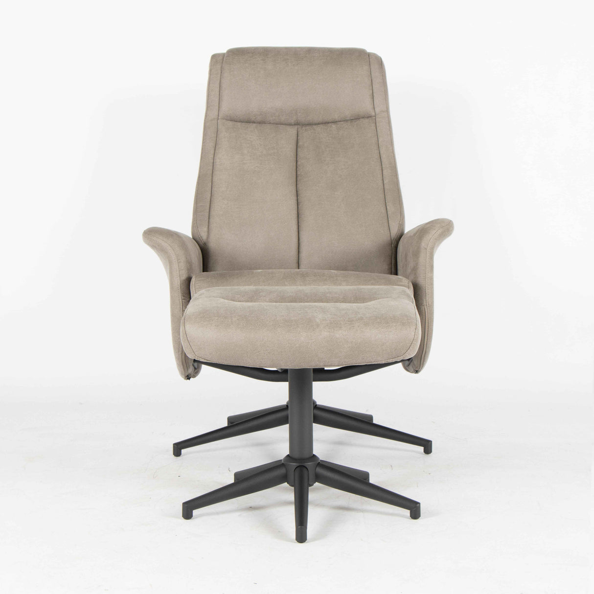 TOSSAT SET bequemer Relax Sessel Braun mit Hocker