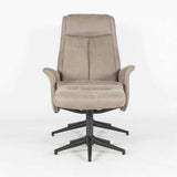 TOSSAT SET bequemer Relax Sessel Braun mit Hocker
