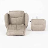 TOSSAT SET bequemer Relax Sessel Braun mit Hocker