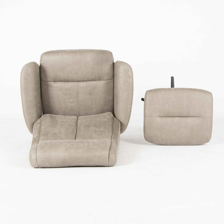 TOSSAT SET bequemer Relax Sessel Braun mit Hocker