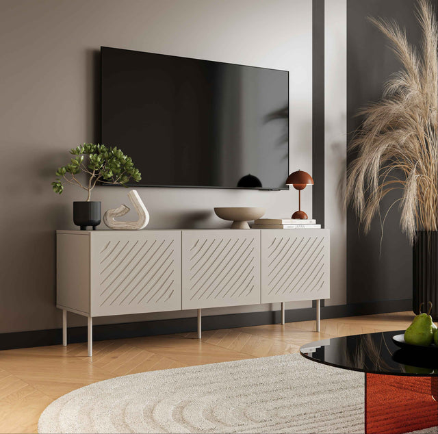 TV- Möbel Rivano 150×60×42cm – Beige matt