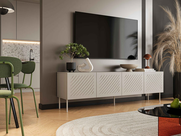 TV- Möbel Rivano 150×60×42cm – Schwarz matt