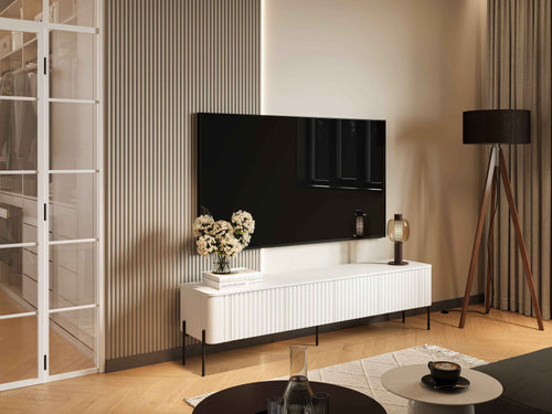 Kommode SOLIS 150×80×40cm – Weiss Matt Modern