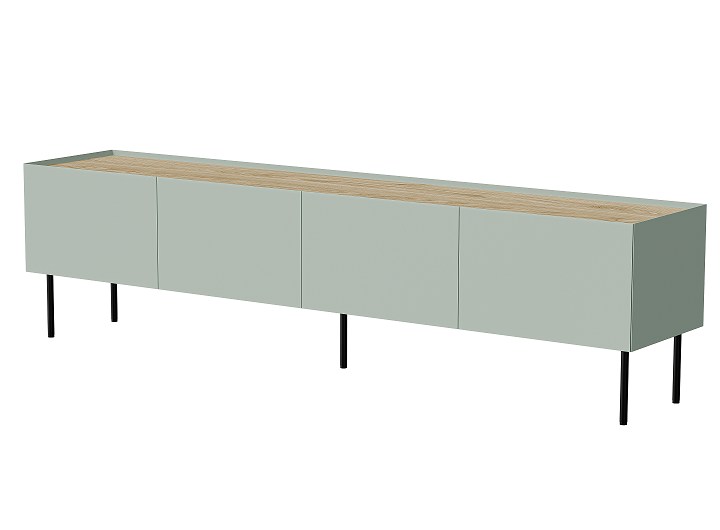 Kommode VELINO 150×70×40 cm – Kaschmir matt & Eiche