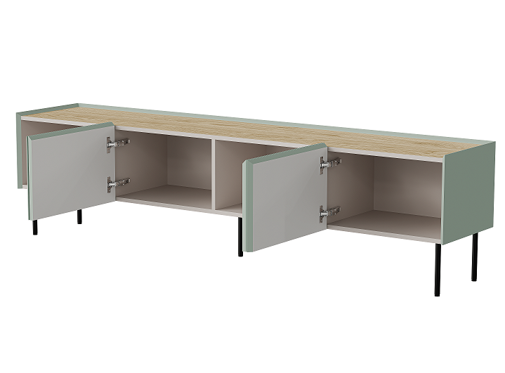 Kommode VELINO 150×70×40 cm – Kaschmir matt & Eiche