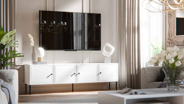 Couchtisch, MAISON LINEA 110x40x60cm, Schwarz matt