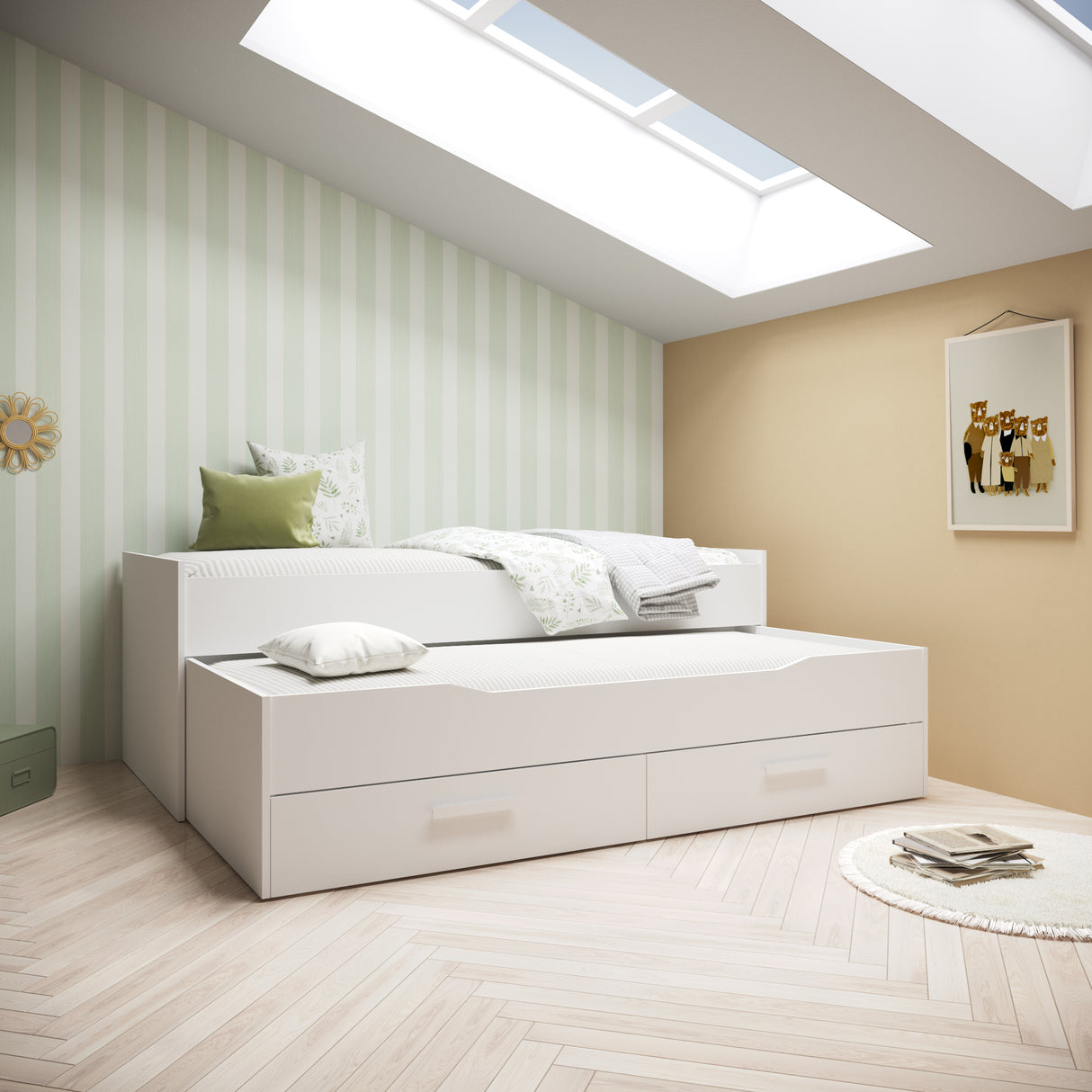 Klappbett Prime weiss 90/180 x 200 cm