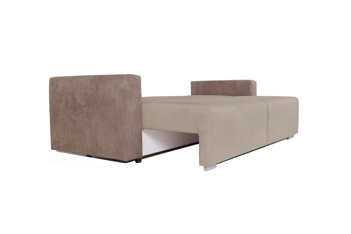Tron Vita Sofa mit Bettauszug - grau 245x94x76 cm