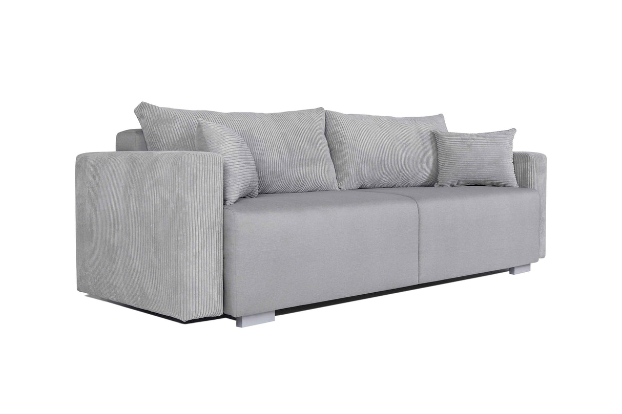 Tron Vita Sofa mit Bettauszug - grau 245x94x76 cm