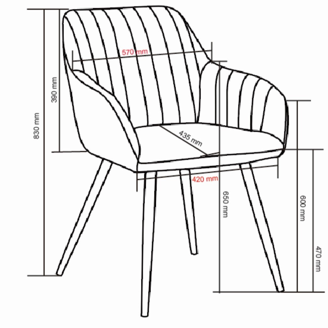 Armlehnstuhl Sara – Cappuccino