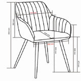 Armlehnstuhl Sara – Cappuccino