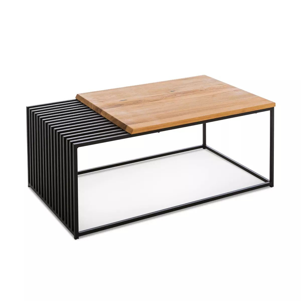 VARELLO Couchtisch Massiv Eiche 100x60x40 cm