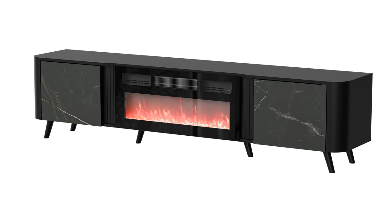 Vektor TV-Möbel 200cm+ Kamin, Kaschmir