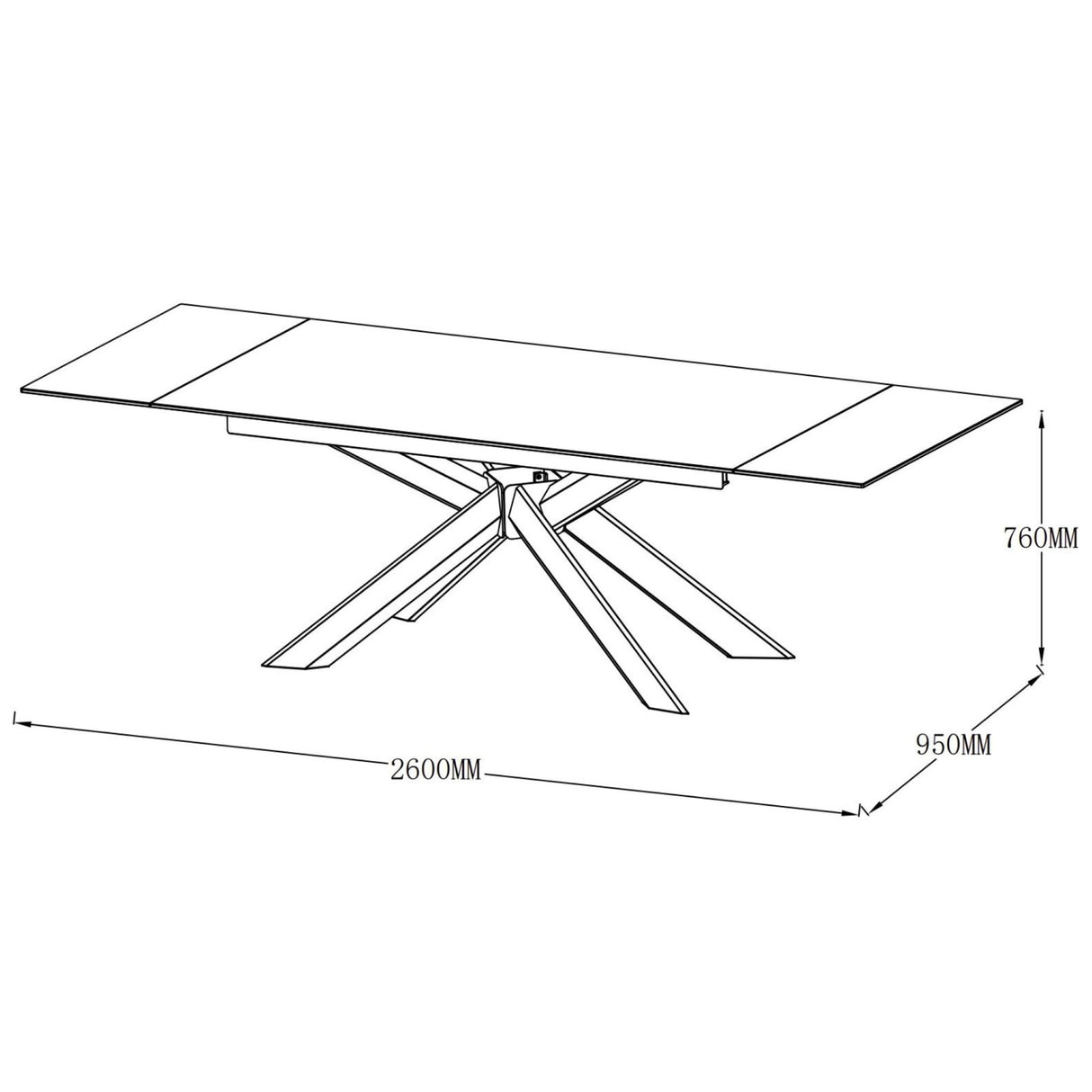 Vision Extend Esstisch Ausziehb. Marmor weiss