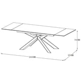 Vision Extend Esstisch Ausziehb. Marmor weiss