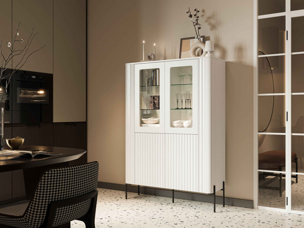 Vitrine SOLIS 110×60×40cm – Weiss Matt