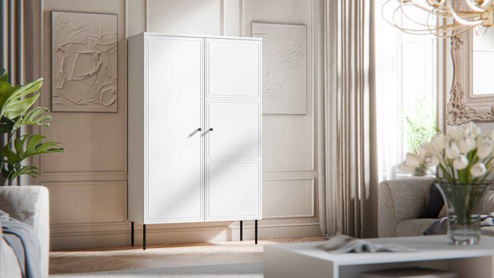 Set Nachttisch, MAISON LINEA 44,5x59x40.5 cm, Schwarz matt