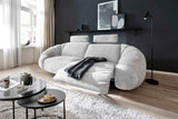 WERDE Design Sofa , elektrisch verstellbar - grau 265/109/103cm