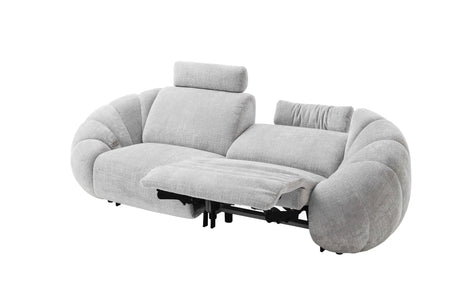 WERDE Design Sofa , elektrisch verstellbar - grau 265/109/103cm