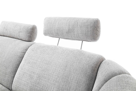 WERDE Design Sofa , elektrisch verstellbar - grau 265/109/103cm