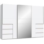 Kleiderschrank Prima Value Weiss mit Glasfront 270cm (Bald erhältlich)