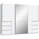 Kleiderschrank Prima Value Weiss mit Glasfront 270cm (Bald erhältlich)