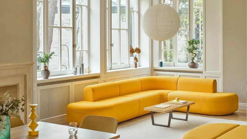 Artiko Ecksofa Gelb - 320cm x 230cm Blue Line