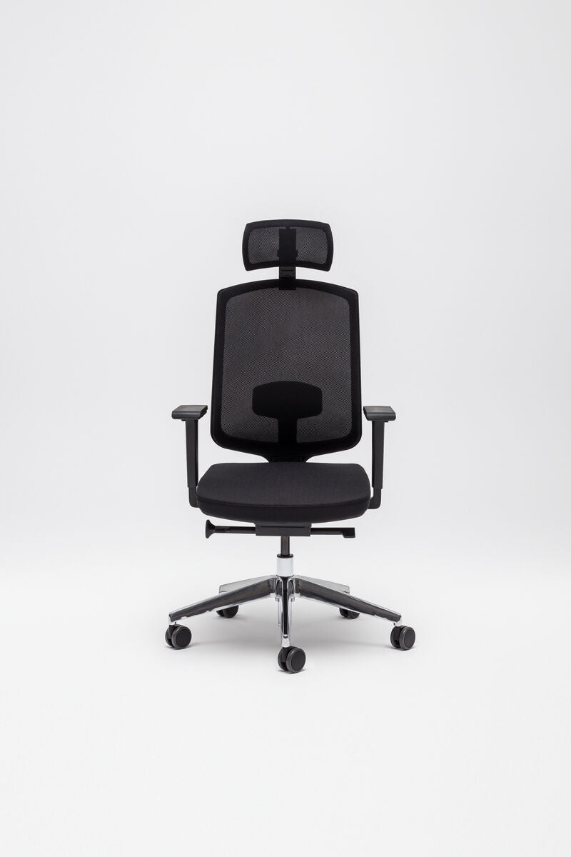 Sava Bürostuhl mit Kopfstütze dunkelblau /schwarz - Prime Möbel