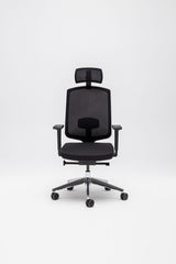 Sava Bürostuhl mit Kopfstütze dunkelblau /schwarz - Prime Möbel