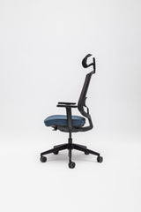 Sava Bürostuhl mit Kopfstütze dunkelblau /schwarz - Prime Möbel