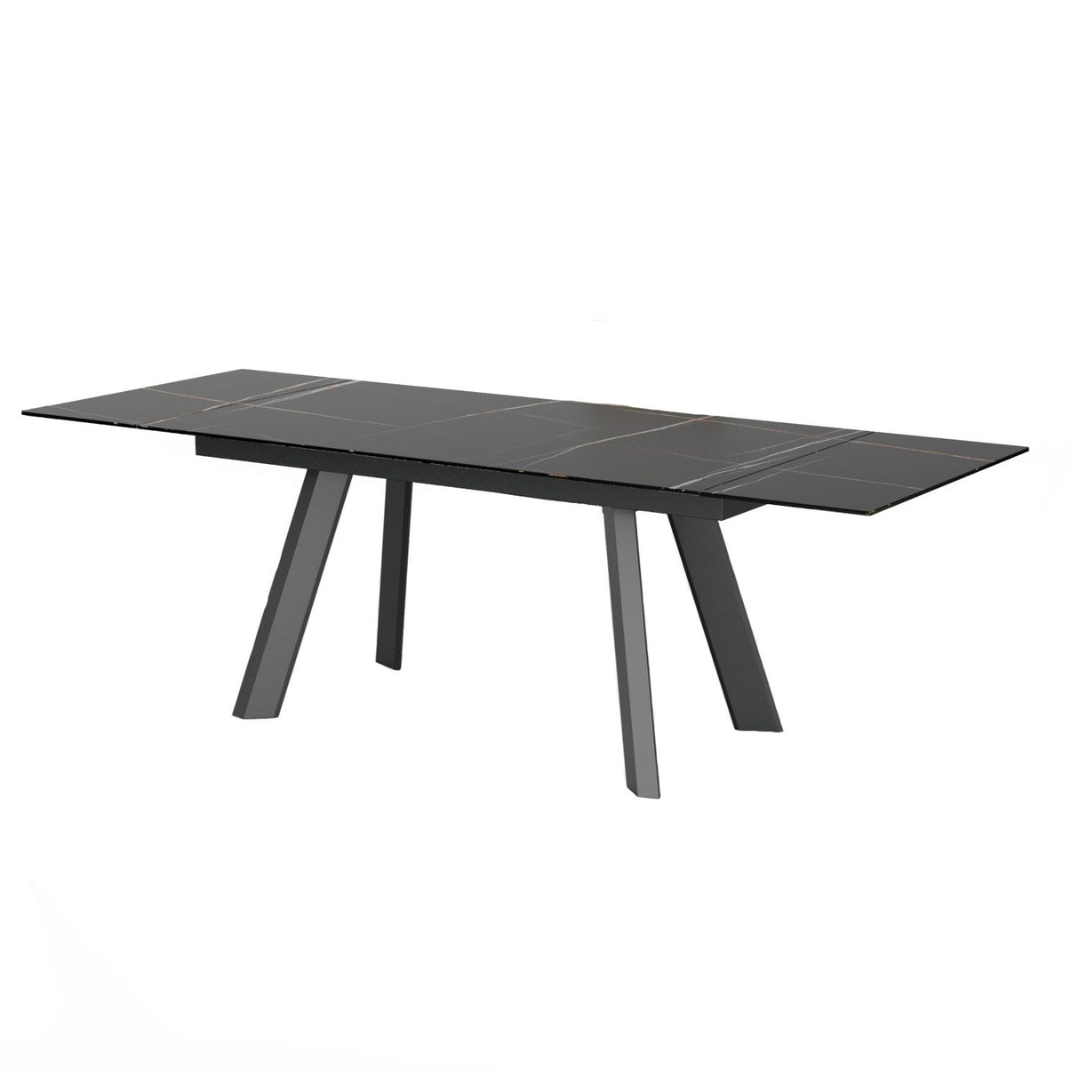 Ausziehtisch JELIA Keramikglas schwarz