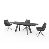 Ausziehtisch JELIA Keramikglas schwarz