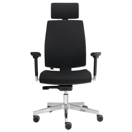 Bürodrehstuhl Premium 1 mit Polsterrücken, Kopfstütze Dynamisches Sitzen auf hohem Niveau Prime Möbel